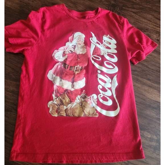 Coca Cola Santa Claus Christmas Men's T-Shirt Short Sleeve M (38-40) Medium - Picture 1 of 5